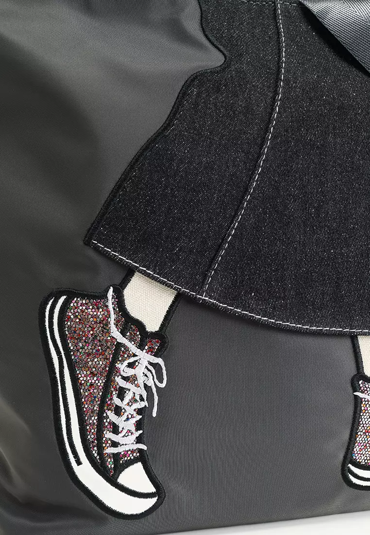 Embroidery Convertible Tote Bag