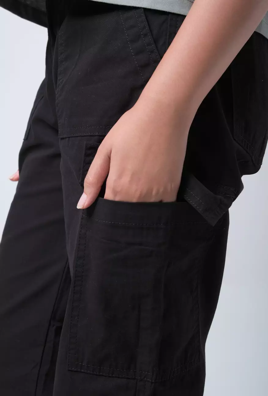 Celana Cargo Wanita Misha Black
