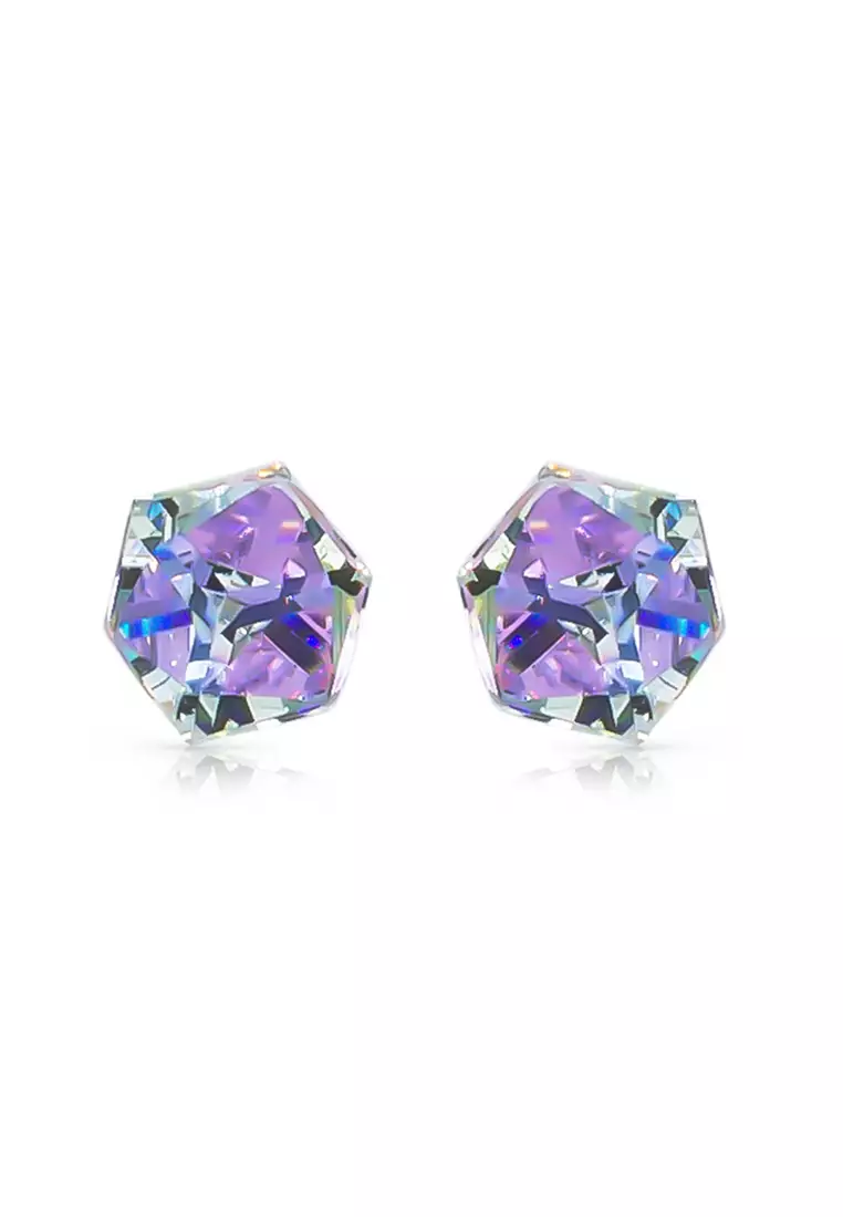 Purple swarovski crystal earrings online
