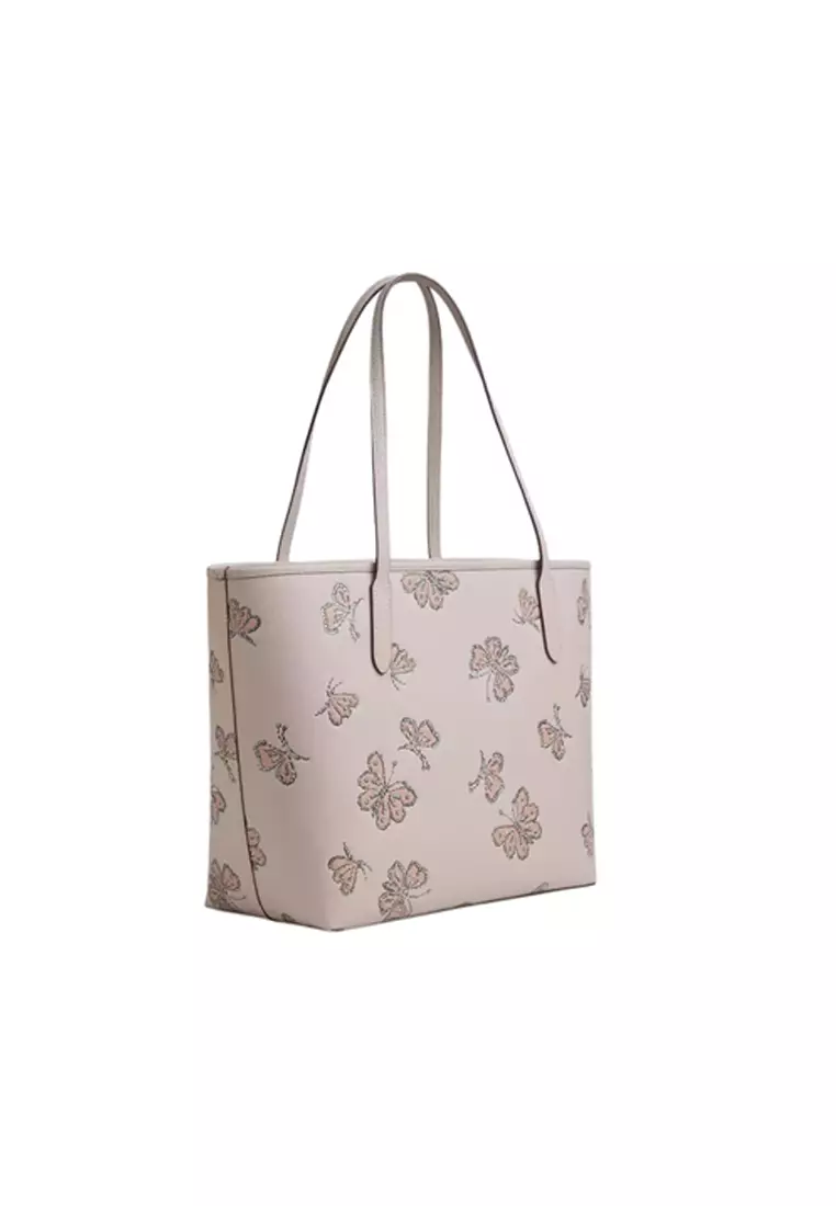 City Tote Bag With Butterfly Print CCE93