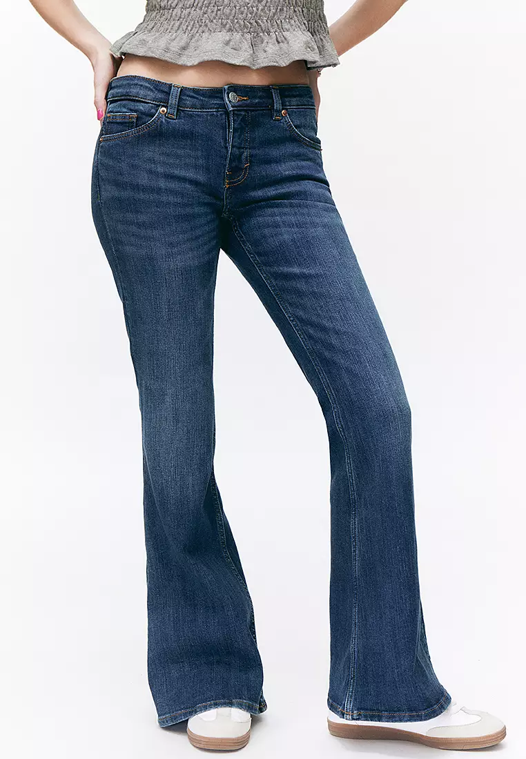 Buy Monki Katsumi Low Waist Flared Jeans 2025 Online | ZALORA