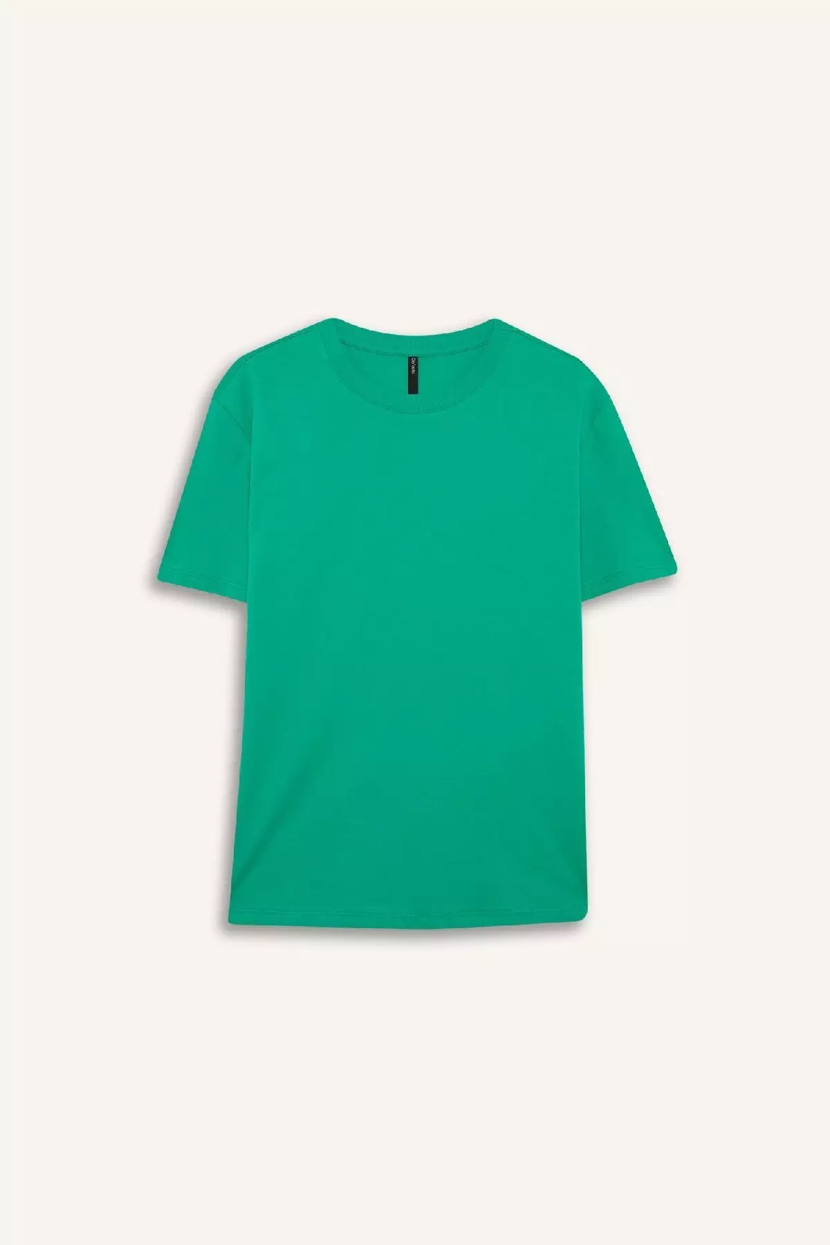 Regular Fit Crew Neck Basic Plain Combed Cotton Short Sleeve T-Shirt W9584Az25Sp