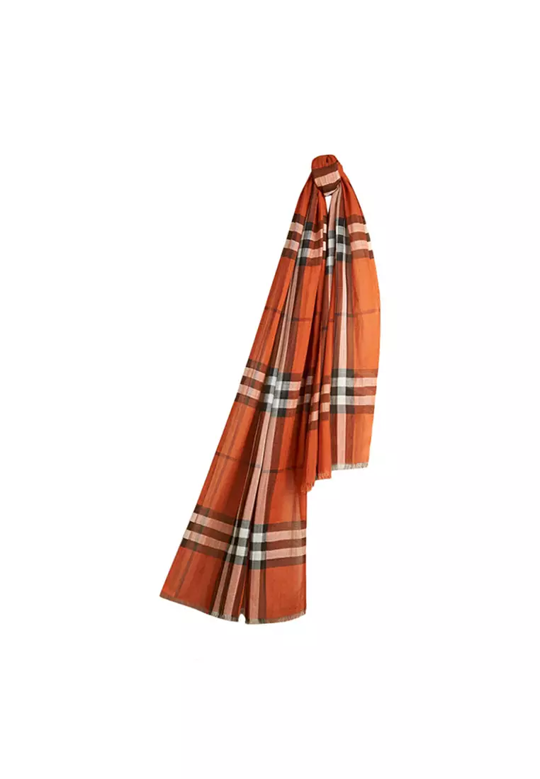 Burberry scarf womens clearance orange