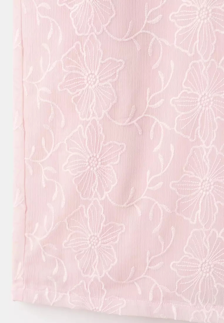 Embroidered Fluid Trousers