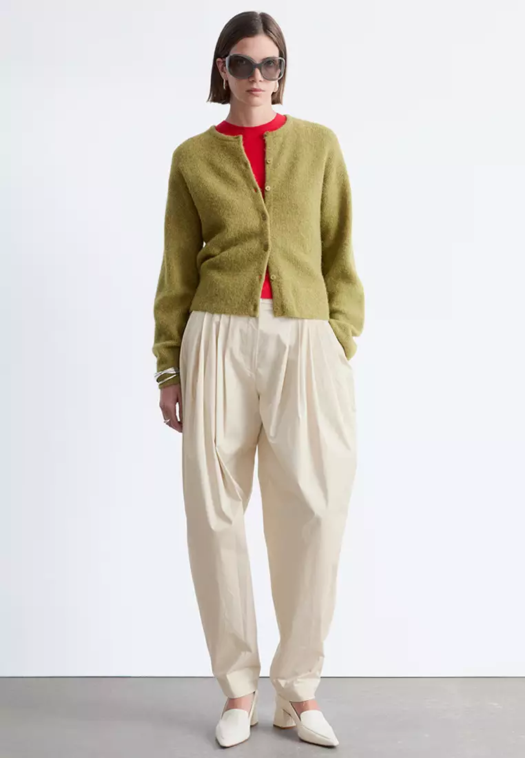Alpaca-Blend Knitted Cardigan