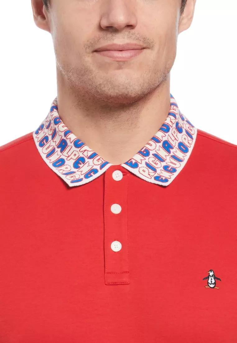 Interlock Jacquard Logo Collar Short Sleeve Polo Shirt
