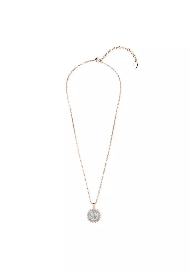 Her Jewellery Aelius Necklace - Crushed Ice Stone made with High-carbon diamond & Zircon