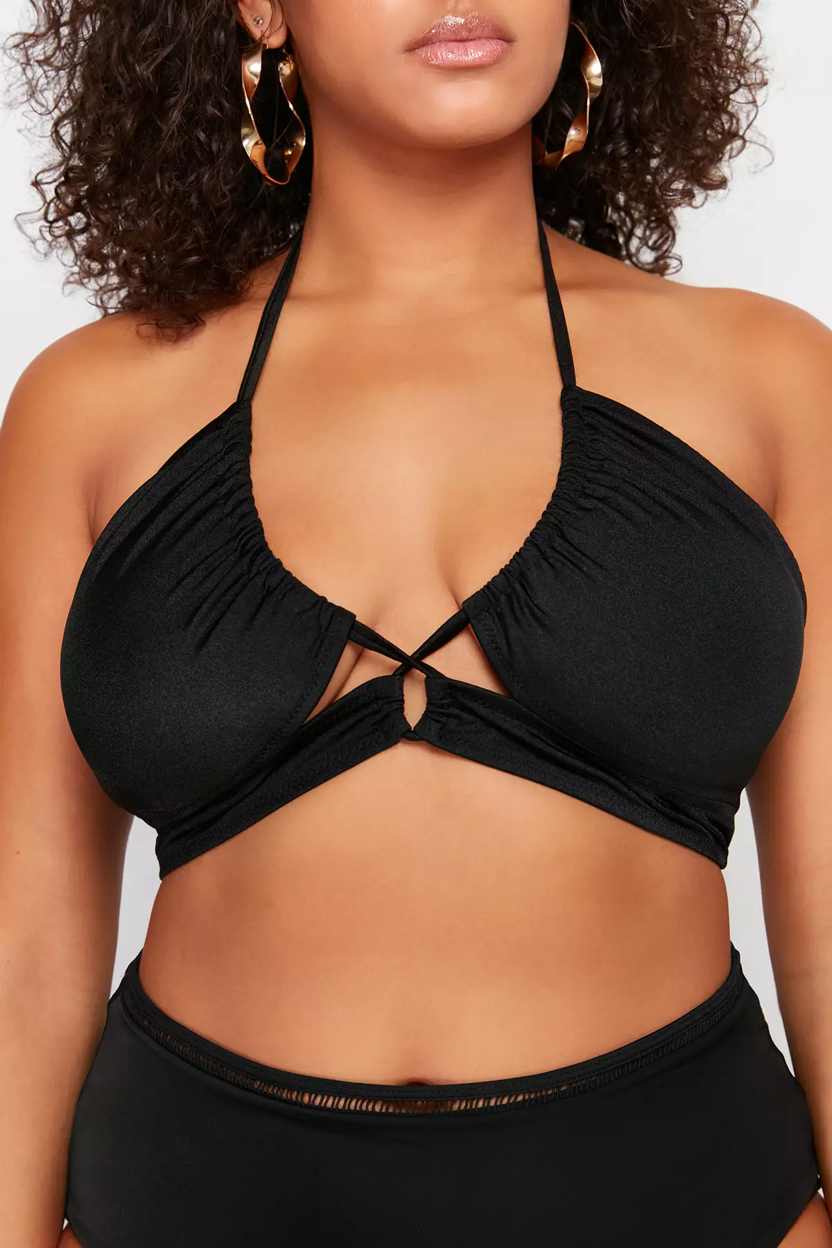 Plus Size Halter Bikini Top