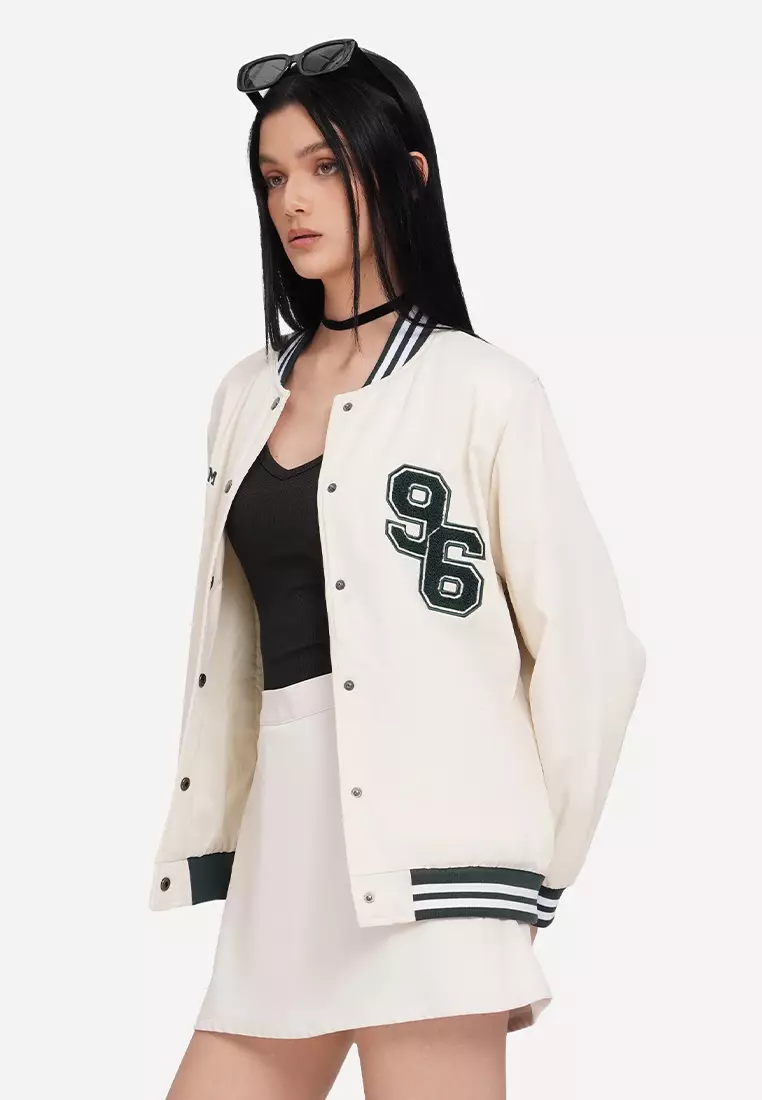 plain varsity bomber jacket