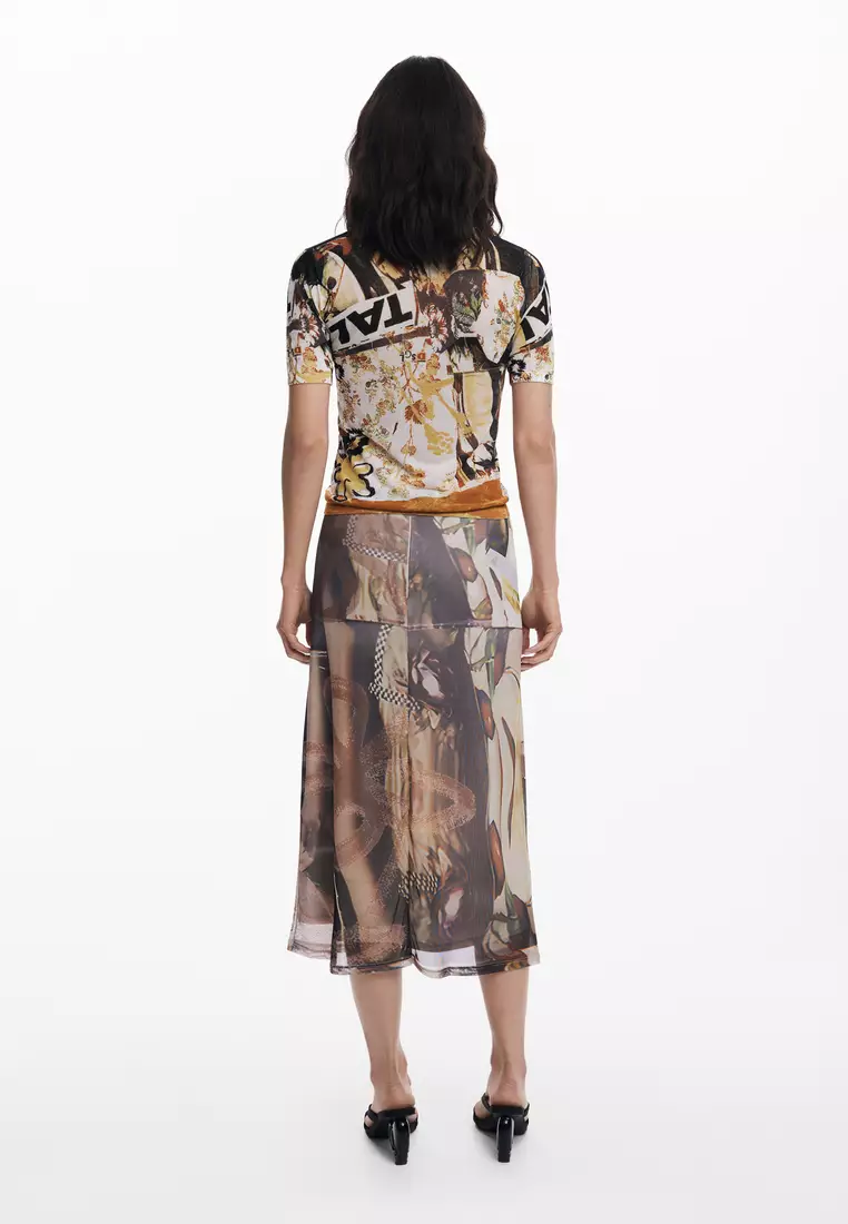 Collage tulle skirt
