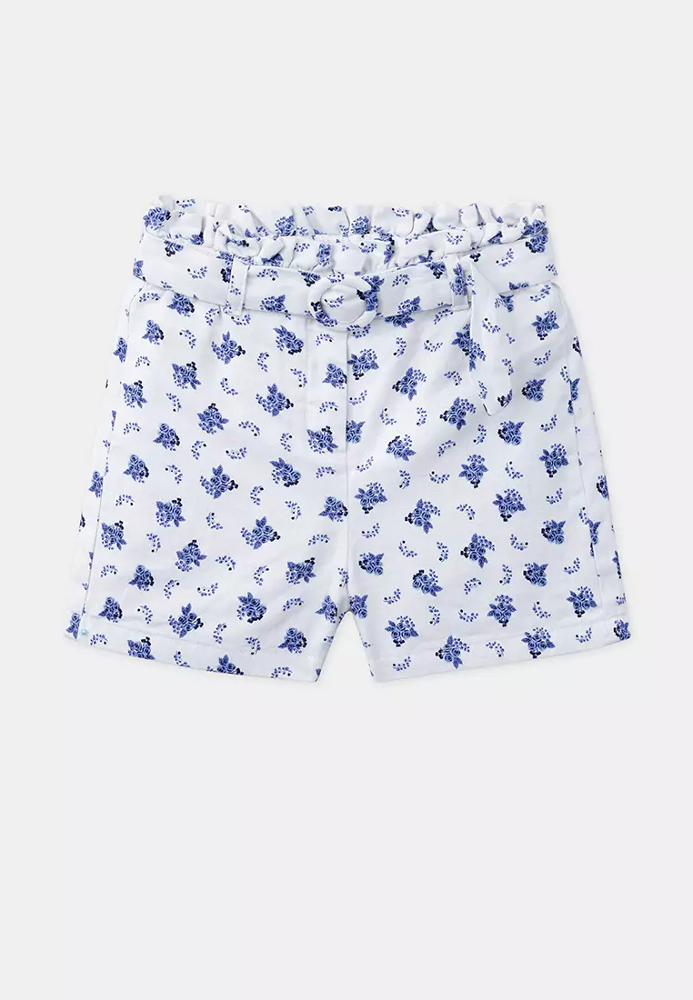 2 Shorts Sergent Major – 6 Et 7 Ans – Fille – Jean Bleu Et Marron – Très Bon état