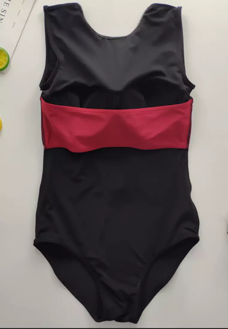2025 S/S Simple fashion tight-fitting push-up with steel ring one-piece waist matching color matching swimsuit CA23050410
