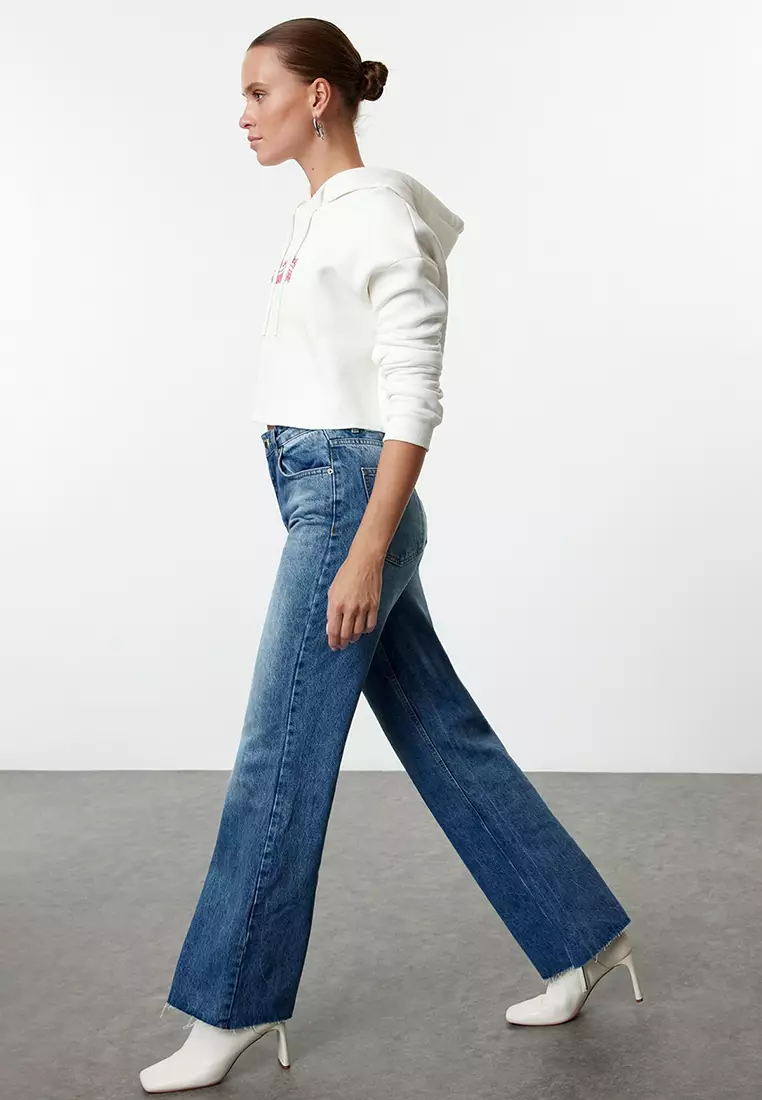 Cotton High Waist Jeans