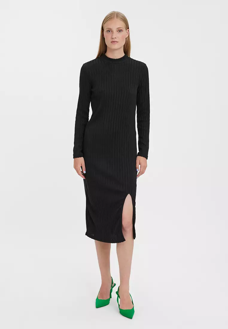 Asta Long Sleeves Calf Dress