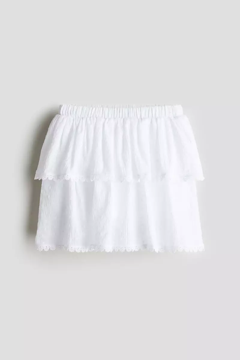 Tiered cotton skort