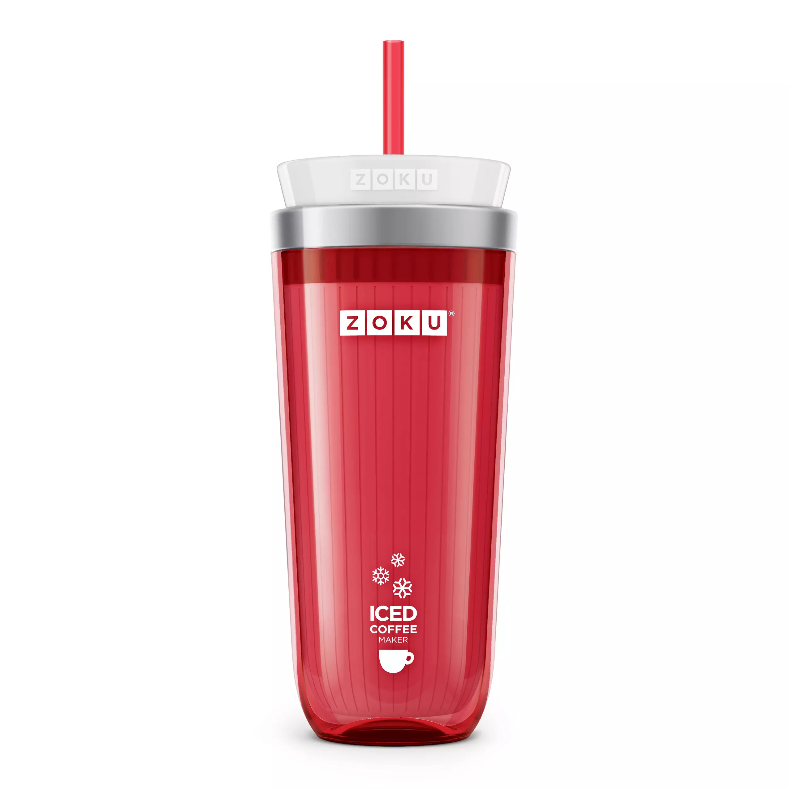 Zoku Red Iced Coffee Maker - Alat Pembuat Es Kopi Instan