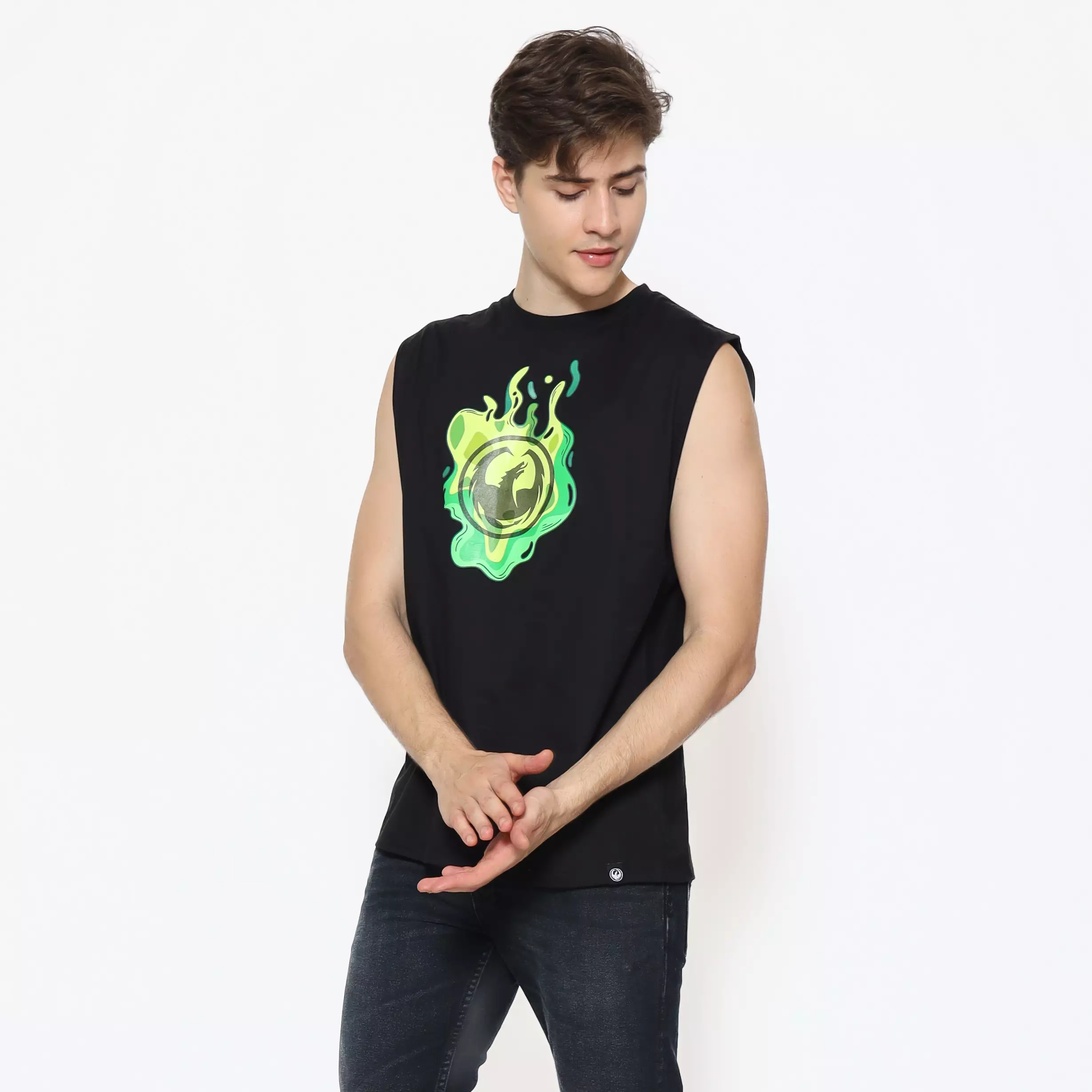 Dragon Kaos Singlet Pria Ditchin Men Muscle Tee Planet Surf