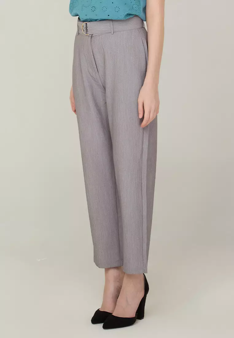 Callie Slim-Fit Pants with Adjustable Belt
