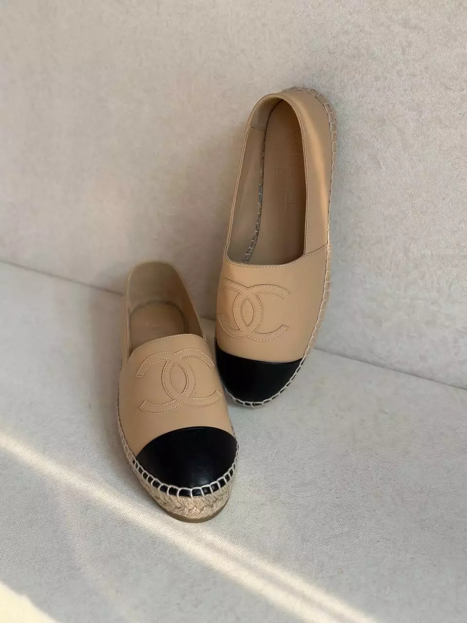 Espadrilles Lambskin Beige & Black Size 39