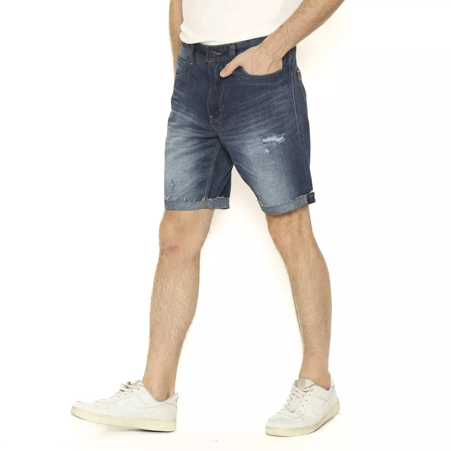 Spyderbilt Celana Pendek Denim Pria Biker Men Walkshort Denim Planet Surf