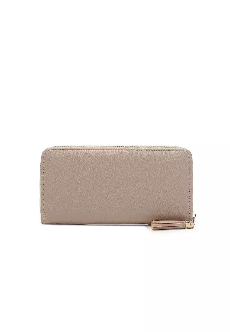 Women's Long Zipper Wallet / Purse - Apricot
