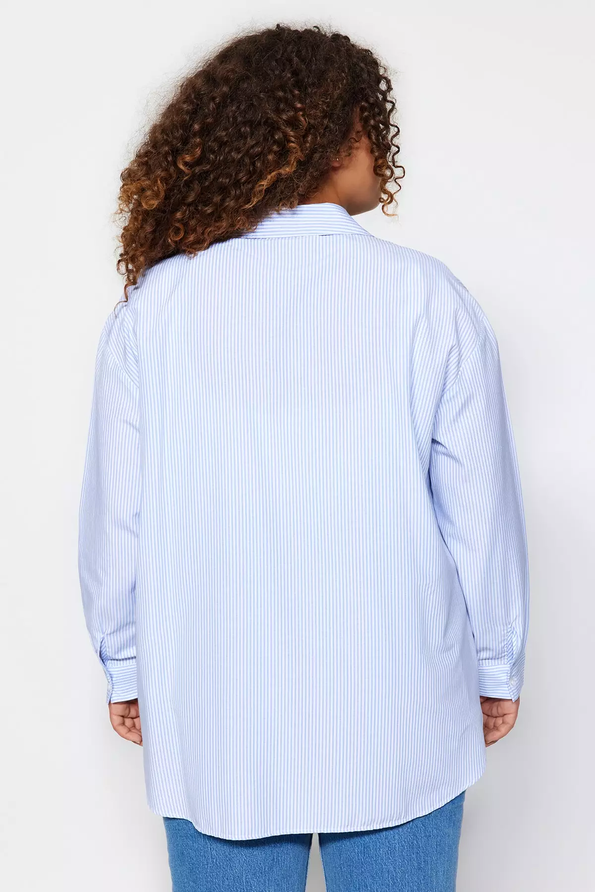 Plus Size Pinstripe Shirt