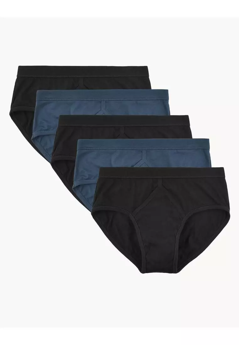 Marks & Spencer Men's 5-Pack Pure Cotton Cool & Fresh Boxer Briefs
