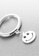 ZITIQUE silver Women's Smiley Face Pendant Adjustable Ring - Silver EFEDFACC95CAD0GS_2