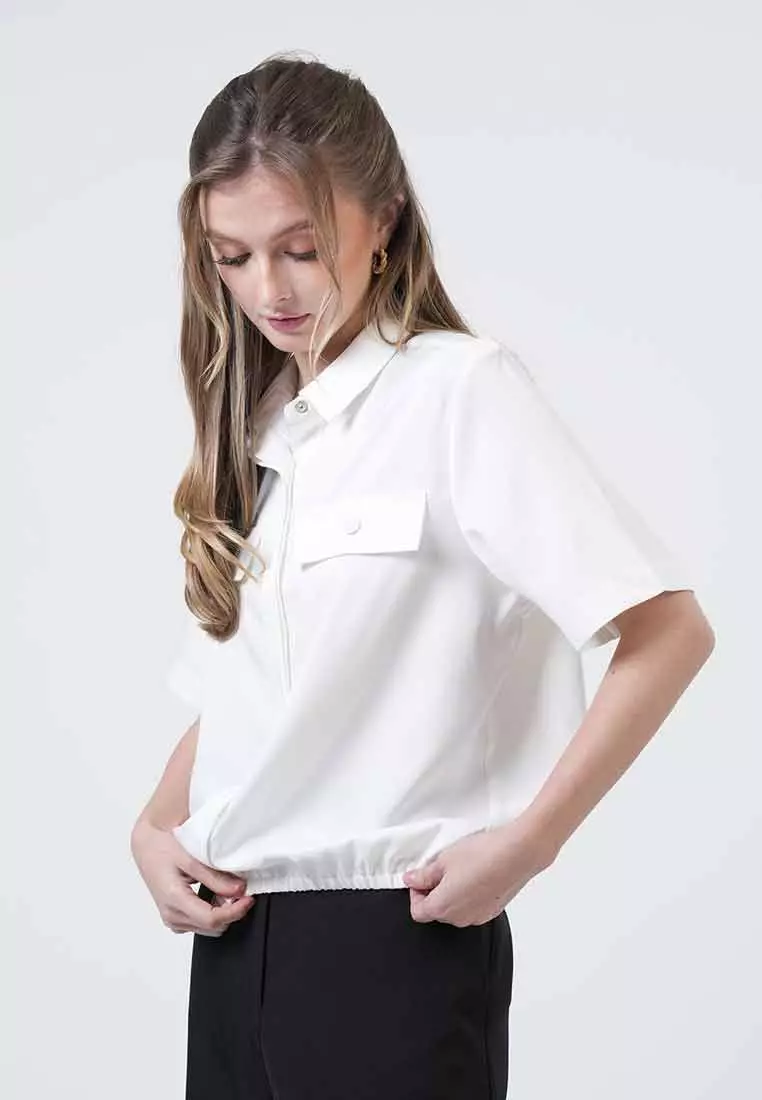 Kinsley Elastic Hem Utility Top