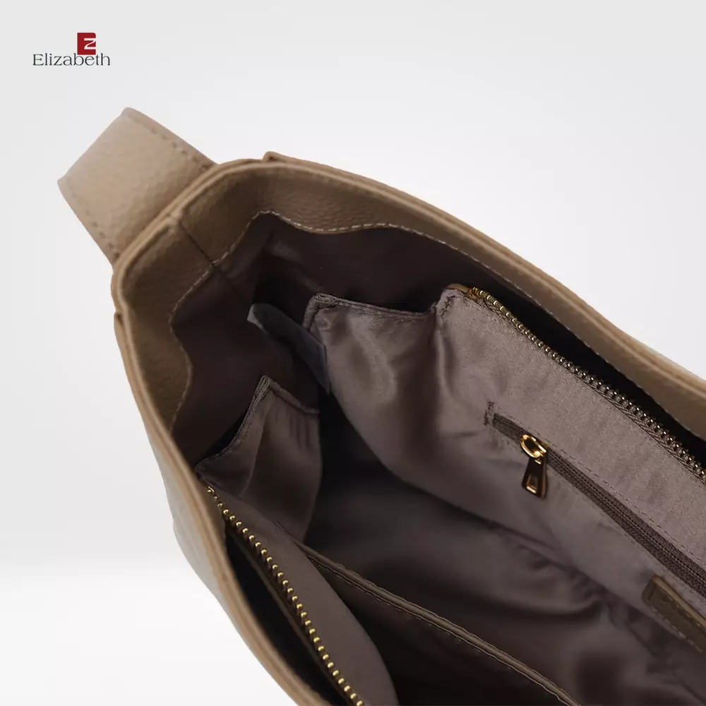 Tas Elizabeth Genuine Leather Sling Bag 0720-0526 Khaki
