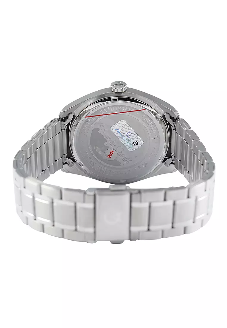 Alexandre Christie - Jam Tangan Pria - Silver - Stainless Steel - 8676MDBSSSL