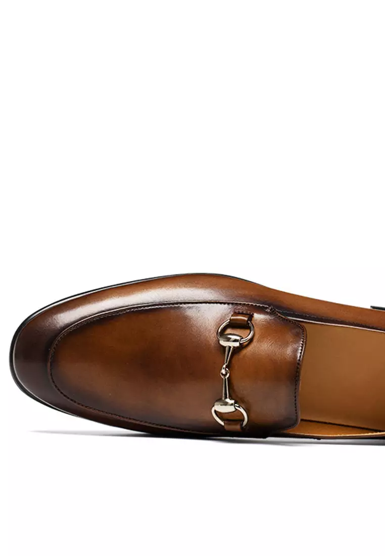 High-end Grain Leather Horsebit Loafers BL658-1