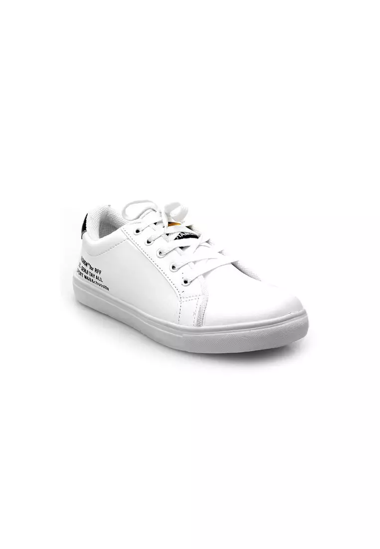 Anando Sepatu Sneakers Tali Pria Casual Shoes Fashion Lighweight Material Canvas ORIGINAL - White