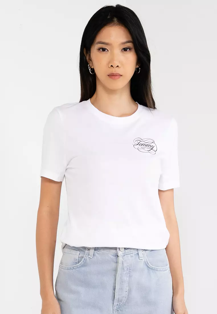 Tommy script tee on sale