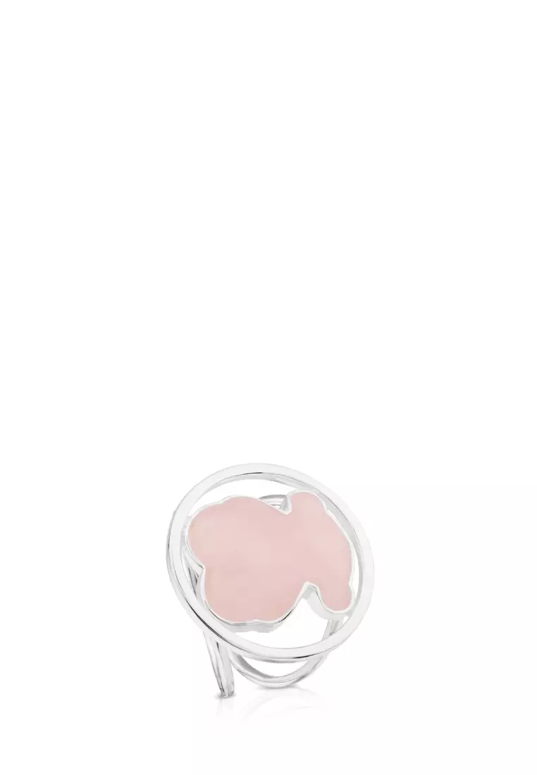 Buy TOUS TOUS Camille Silver Ring with Rose Quartz Online ZALORA