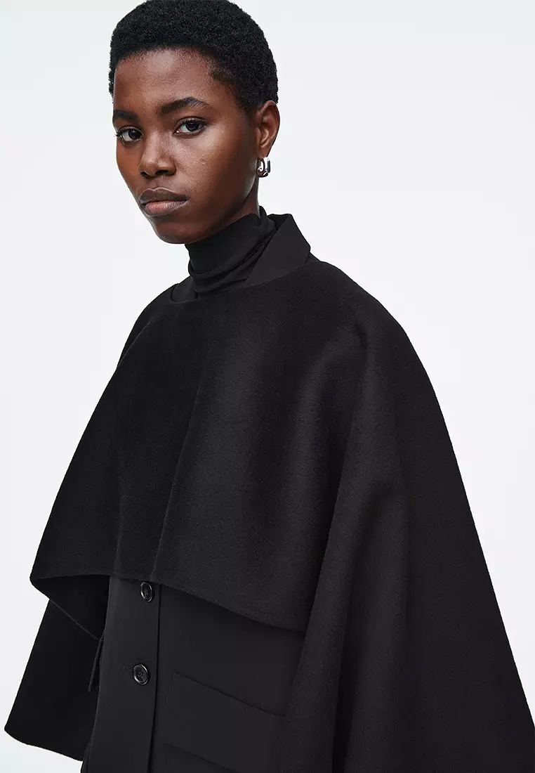 Buy COS Double-Faced Wool Hybrid Cape 2025 Online | ZALORA
