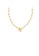 Glamorousky silver Simple Fashion Plated Gold 316L Stainless Steel Flower Short Necklace F0971AC5051D65GS_1