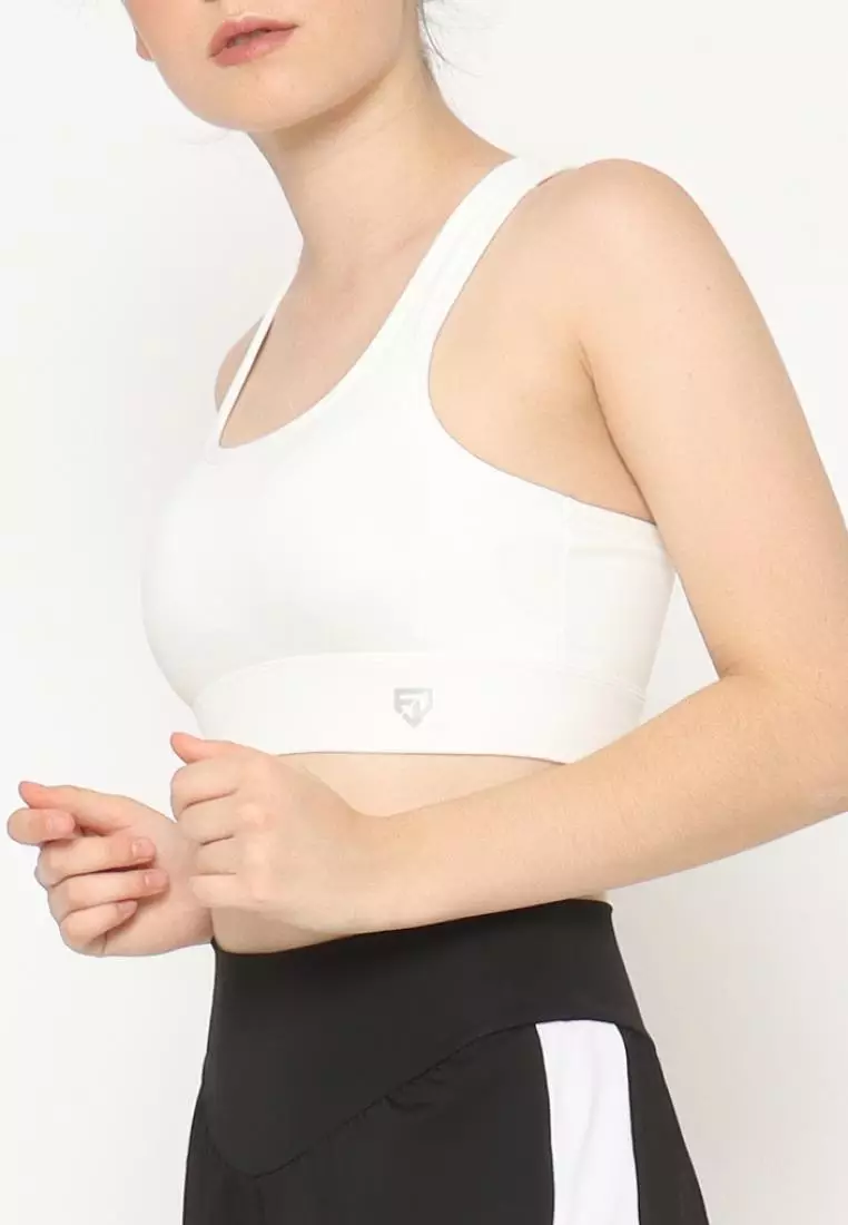 FITWEAR - CHARLENE HOOK SPORTBRA - WHITE
