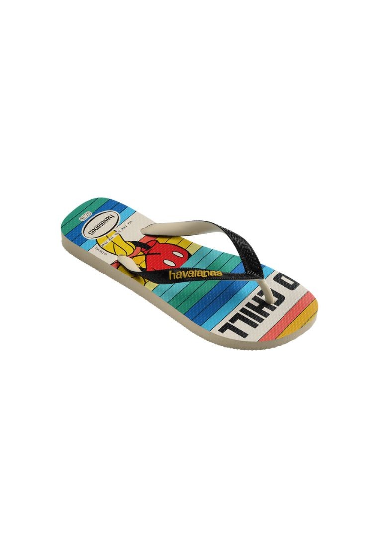Unisex Disney Stylish Flip Flops - Beige/Black