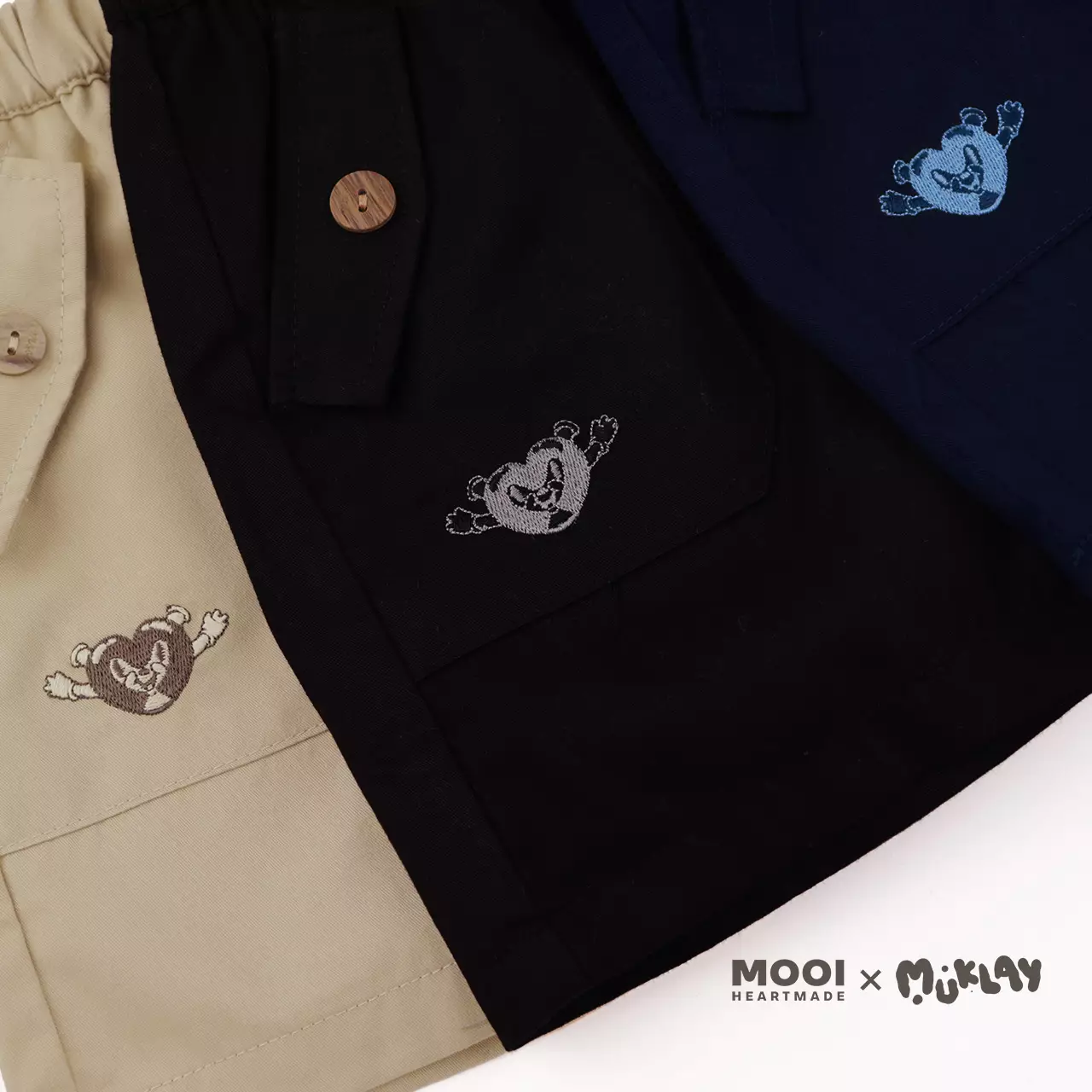 Mooi X Muklay Celana Pendek Cargo Anak Lex Short Cargo Pants Kids - Khaki