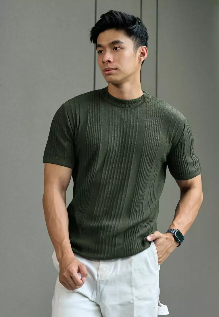 Kale Oxford Army / atasan kaos pria / baju kaos pria / kaos basic pria / kaos rajut