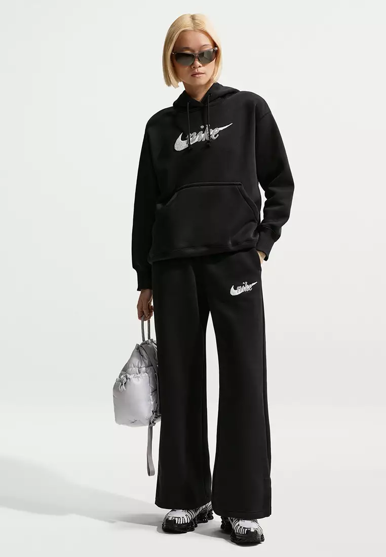 おしげ　レディース　BLK S Buy Nike Sportswear Phoenix Fleece Women's High-Waisted Wide-Leg