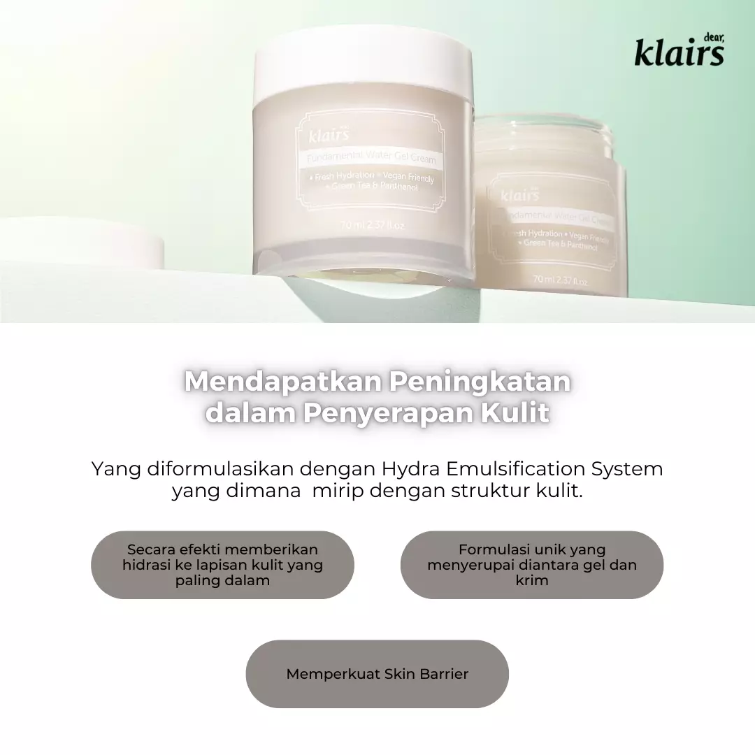 Dear Klairs Fundamental Water Gel Cream 70G