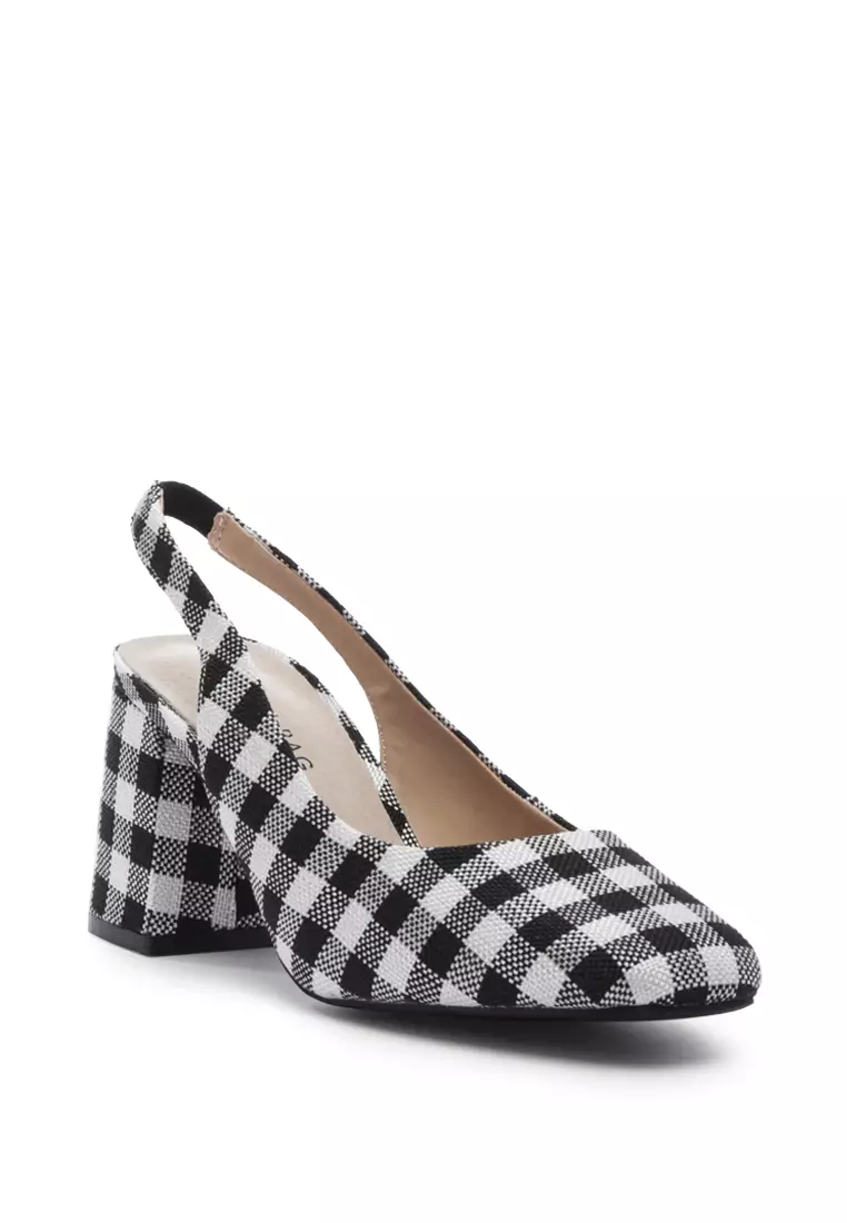 Checkered heels sales