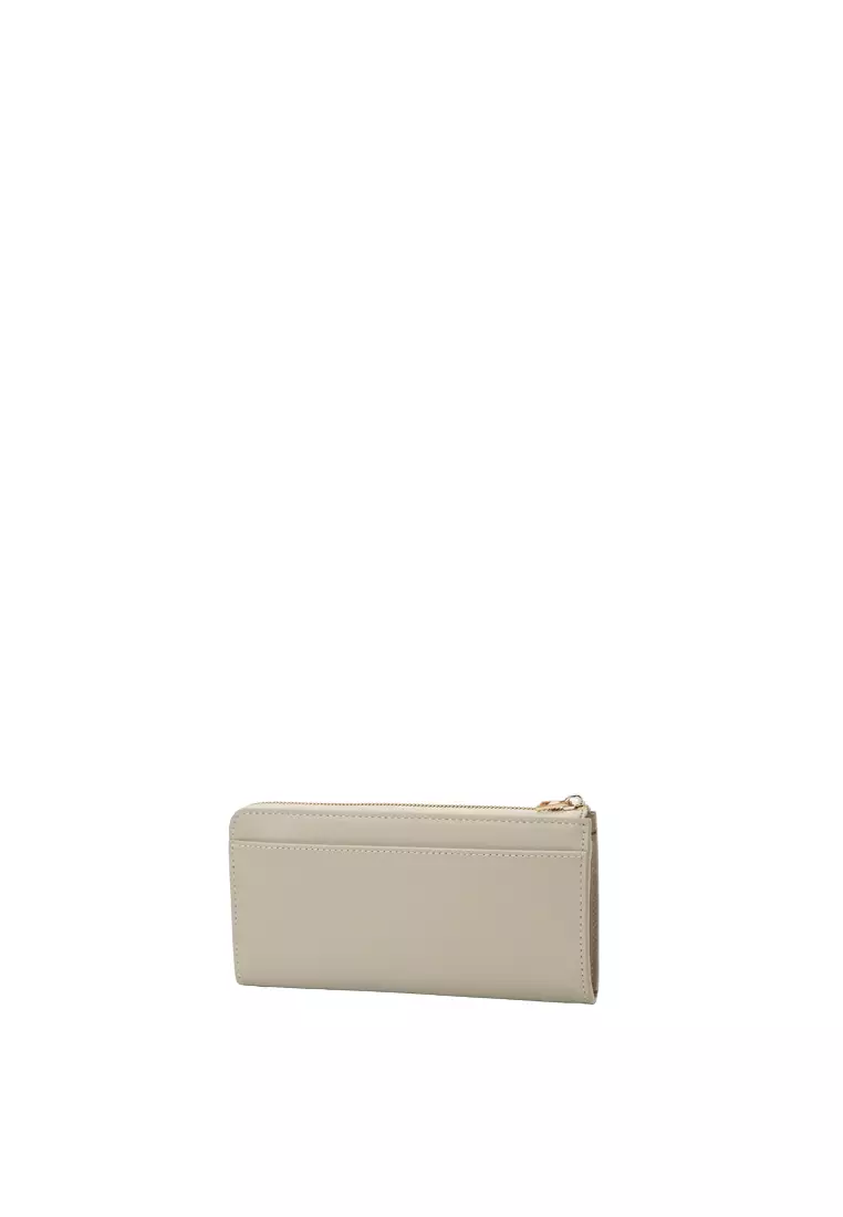 L-Zip Long Wallet - Beige