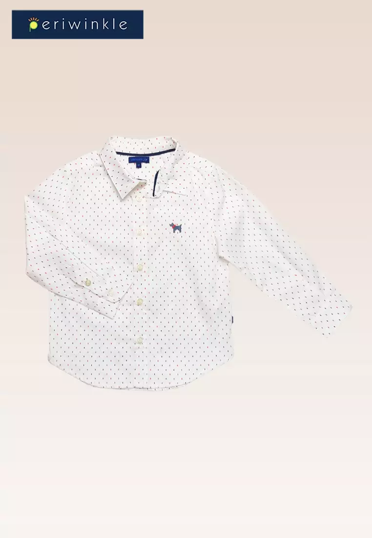 Dylan Boys Allover Print Long sleeved Buttoned Shirt