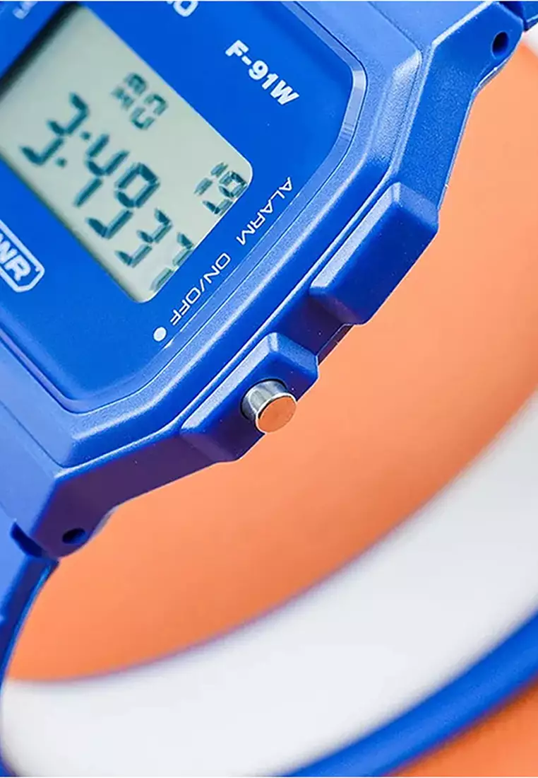F-91WB-2A1 Unisex Digital Watch Blue Resin Strap