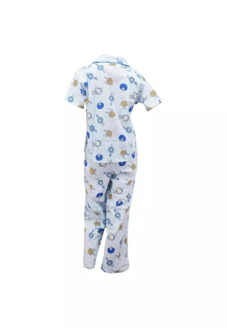 Luludi Piyama LNP 5122 - Biru Motif