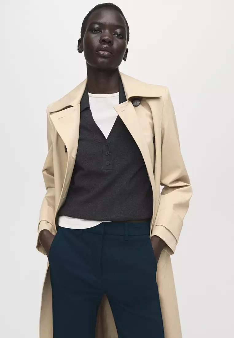 Straight-Cut Crop Trousers