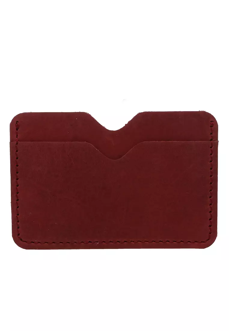 Zackly Card Wallet Slim Many Slot Handmade Material Genuine Leather 023 ORIGINAL - Red